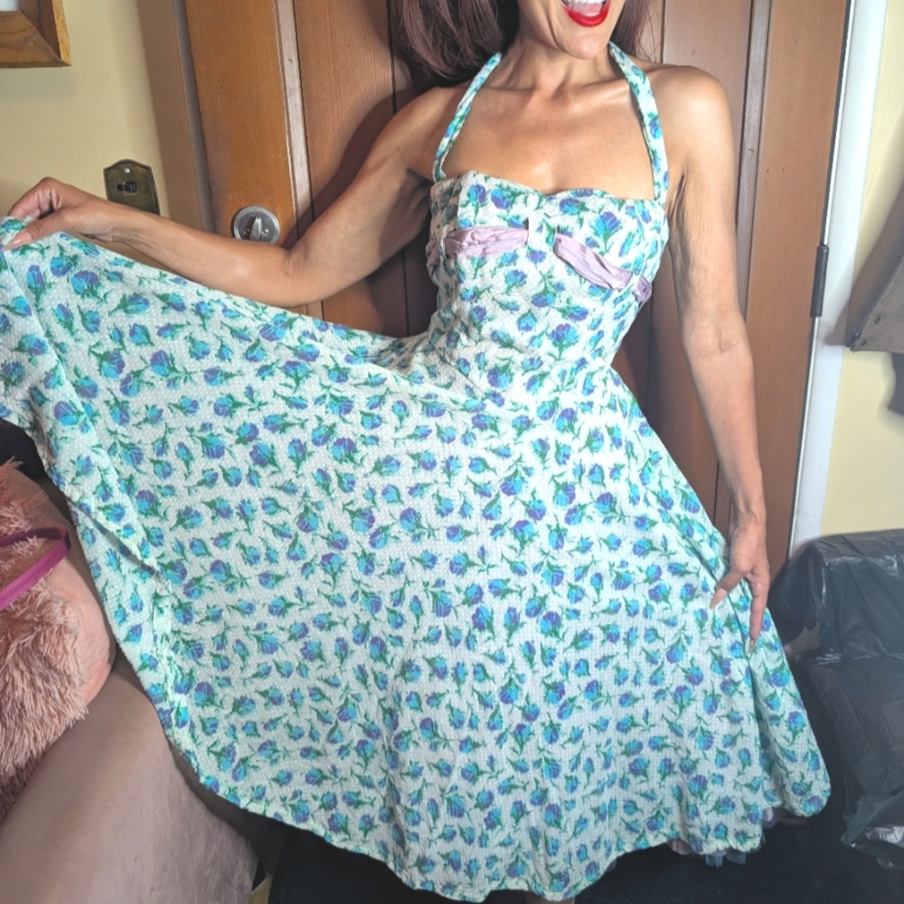 1950s Lilli Diamond Halter Dress